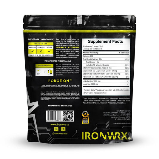 A hypertonic drink mix designed to fuel athletes in training