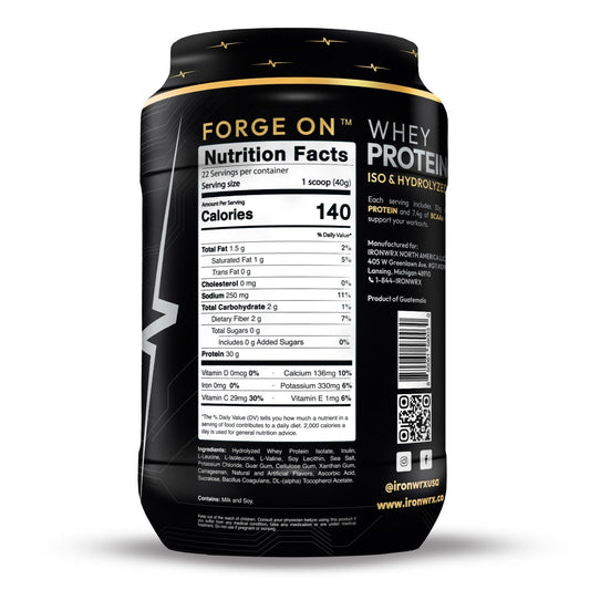 IRONWRX Whey Protein Iso and Hydrolyzed - Ironwrx
