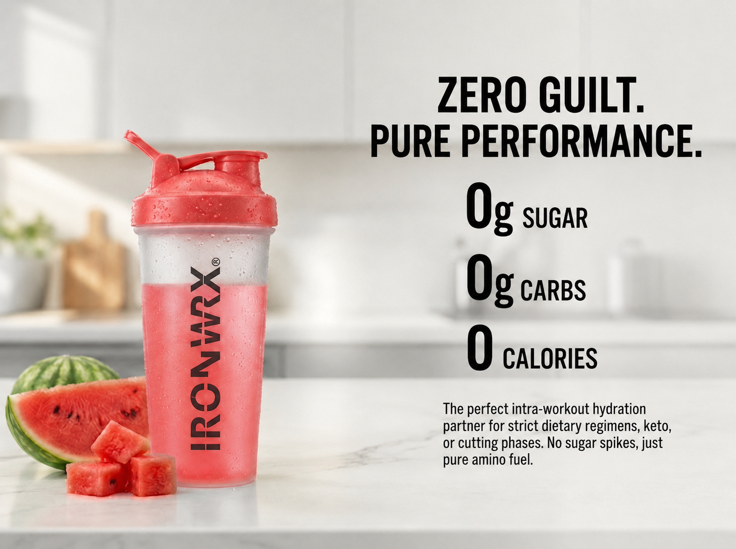 BCAA Powder with L-Glutamine & Citrulline Malate – 8.5g BCAAs, Zero Sugar | IRONWRX