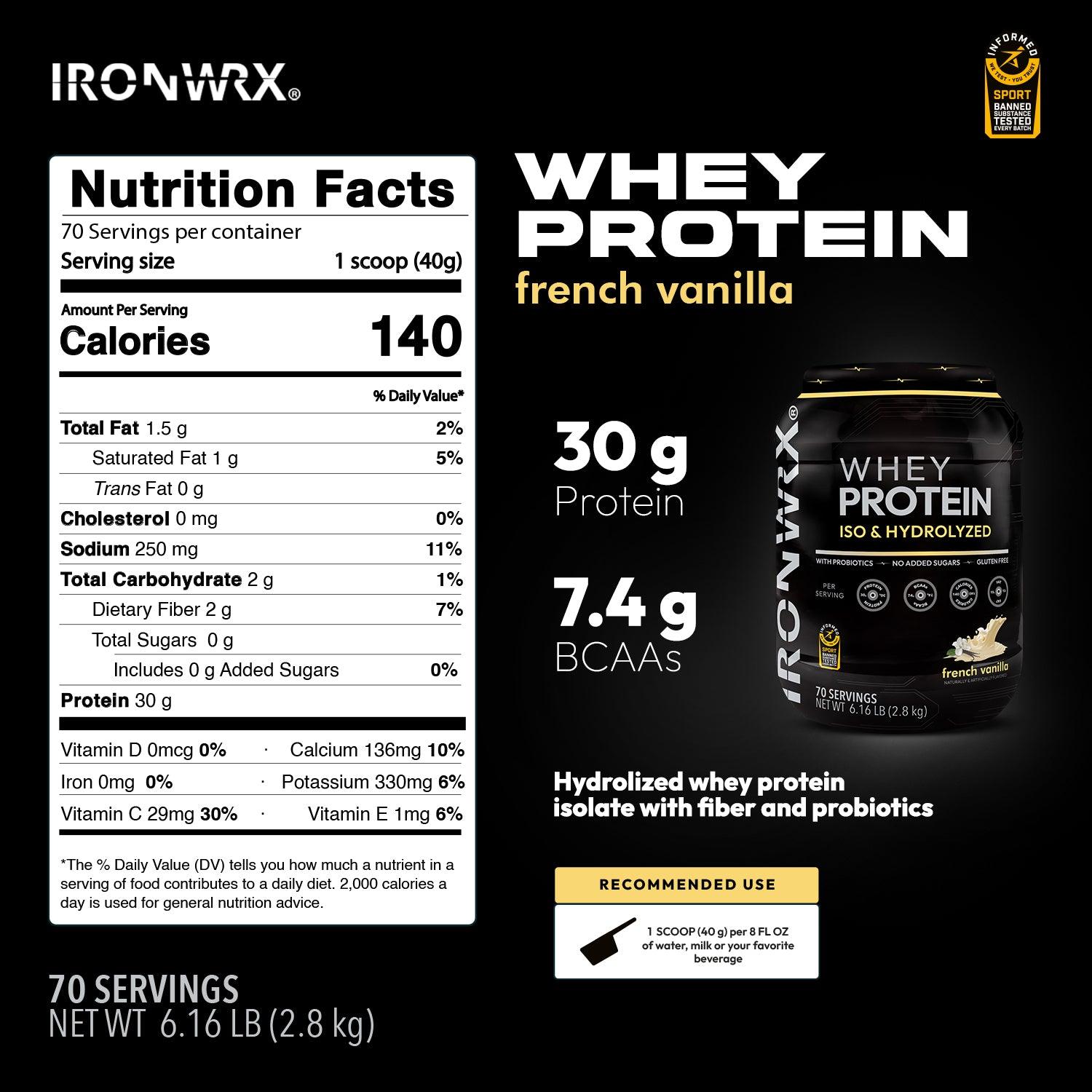 IRONWRX Whey Protein Iso and Hydrolyzed - Ironwrx