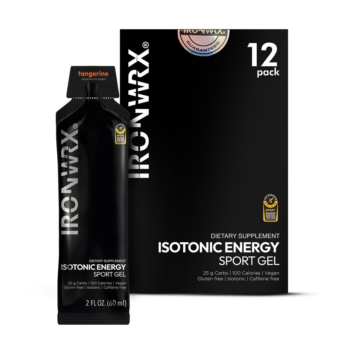 Isotonic Energy Gels, Single-Serve – Fast Fuel for Endurance & Race Performance with Electrolytes, Carbs, Vitamin C | IRONWRX