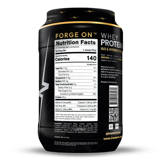 IRONWRX Whey Protein Iso and Hydrolyzed