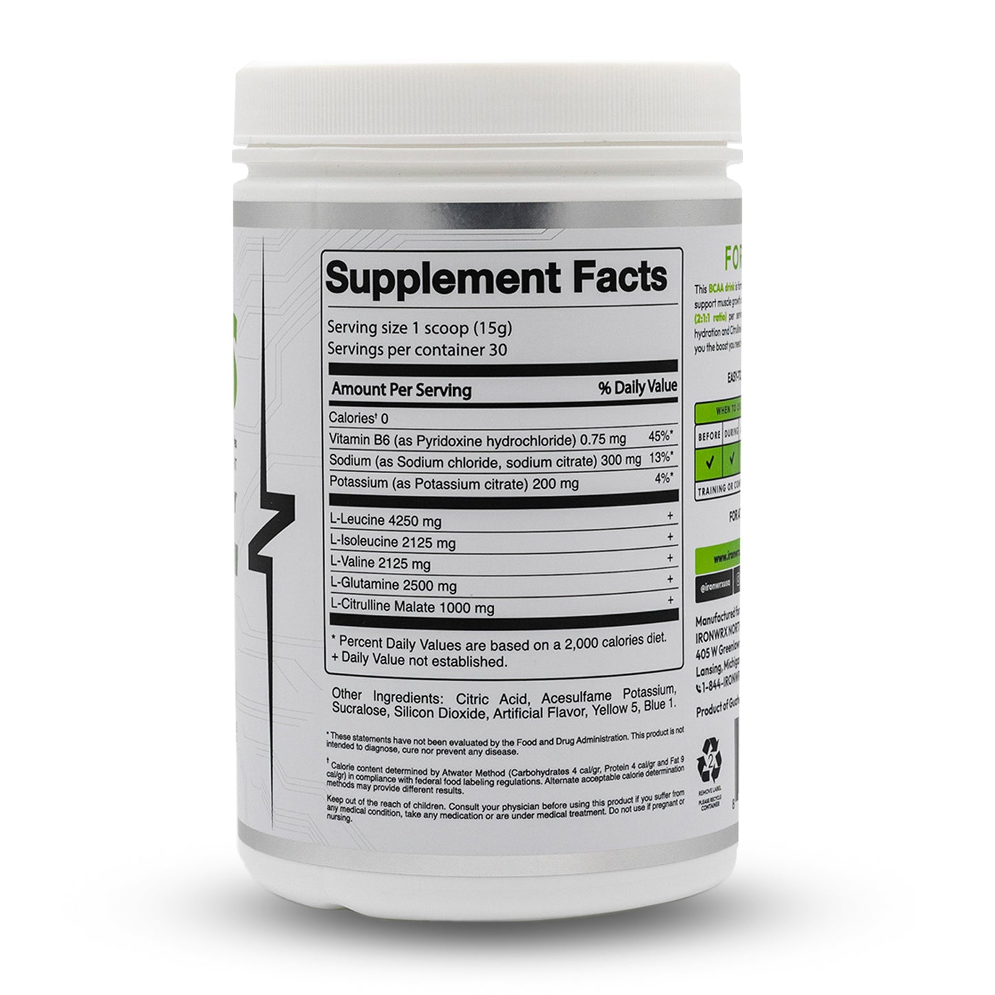 IRONWRX BCAAs with L-Glutamine & Citrulline Malate