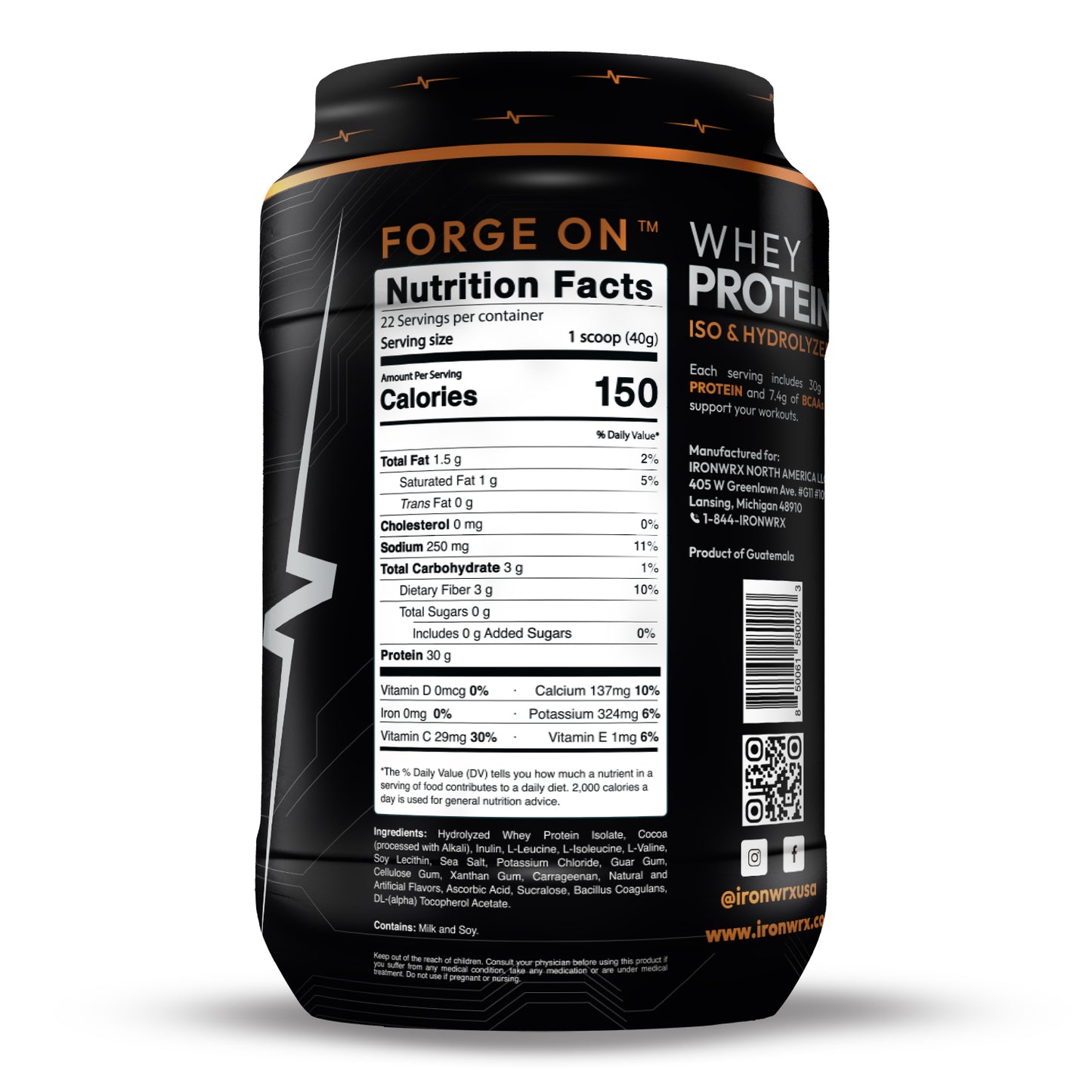 IRONWRX Whey Protein Iso and Hydrolyzed