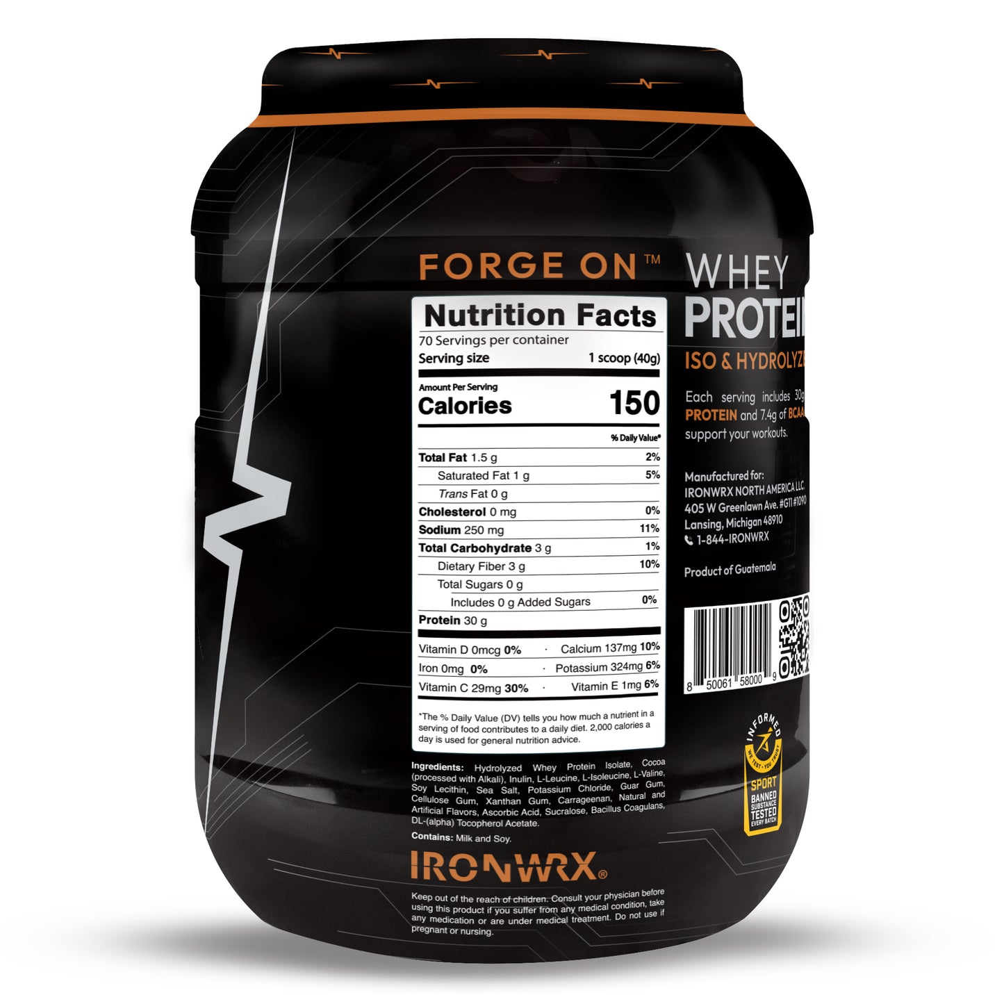 IRONWRX Whey Protein Iso and Hydrolyzed