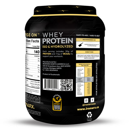 IRONWRX Whey Protein Iso and Hydrolyzed
