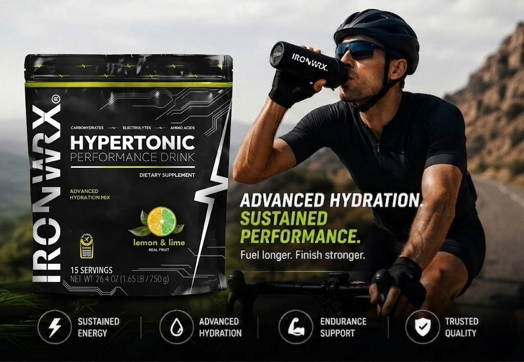 Hypertonic Performance Hydration Drink Mix – Electrolytes, Carbs, Amino Acids | IRONWRX