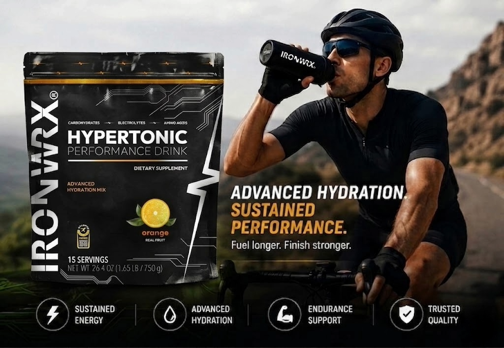 Hypertonic Performance Hydration Drink Mix – Electrolytes, Carbs, Amino Acids | IRONWRX