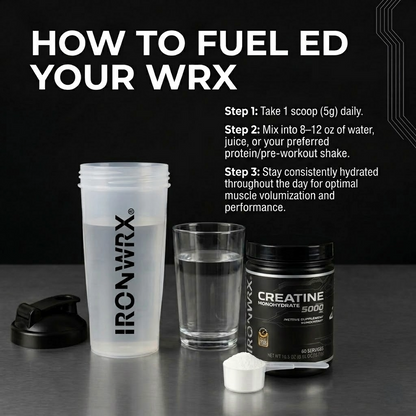 Creatine Monohydrate Powder – 5g Pure Creatine per Scoop, Zero Sugar | IRONWRX