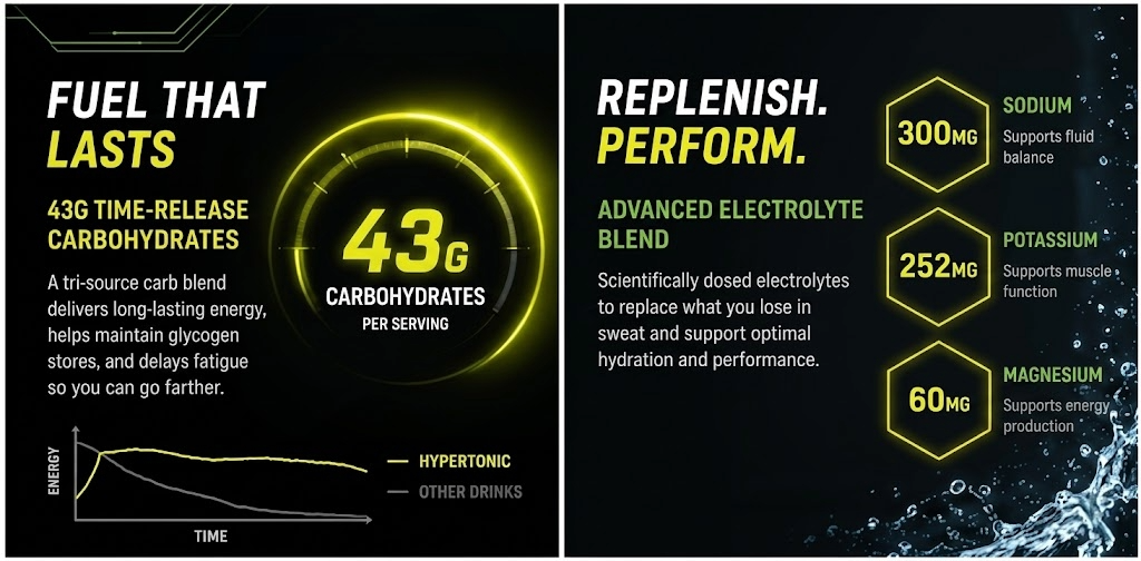 Hypertonic Performance Hydration Drink Mix – Electrolytes, Carbs, Amino Acids | IRONWRX