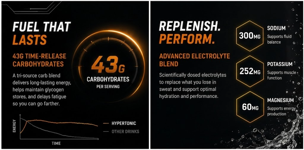 Hypertonic Performance Hydration Drink Mix – Electrolytes, Carbs, Amino Acids | IRONWRX