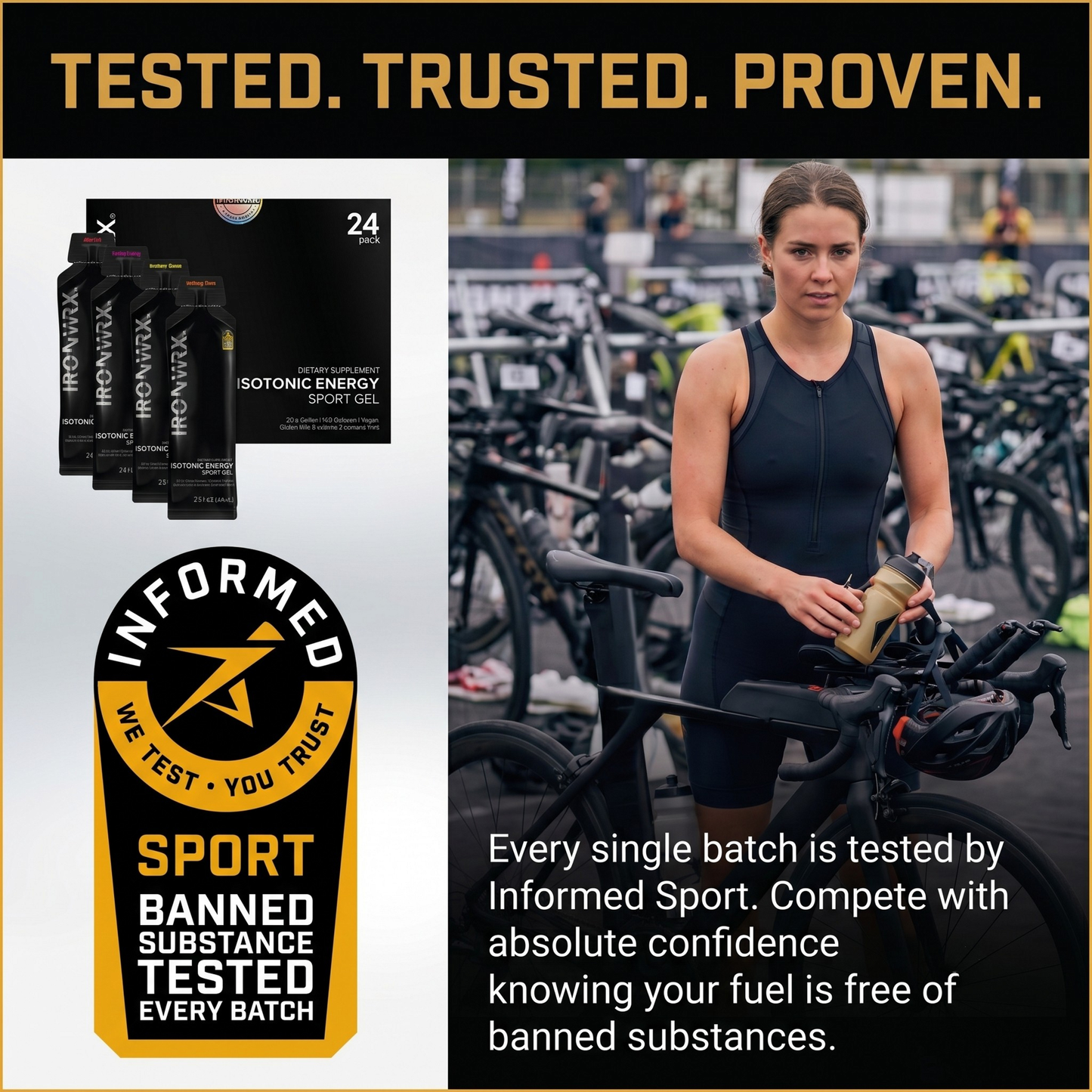 Isotonic Energy Gels, Single-Serve – Fast Fuel for Endurance & Race Performance with Electrolytes, Carbs, Vitamin C | IRONWRX