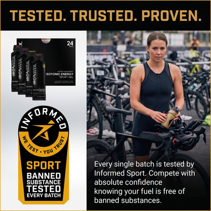 Isotonic Energy Gels, Single-Serve – Fast Fuel for Endurance & Race Performance with Electrolytes, Carbs, Vitamin C | IRONWRX