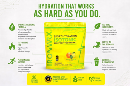 Isotonic Electrolyte Drink Mix – Fast Hydration with Sodium, Potassium, Magnesium | IRONWRX