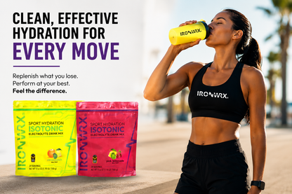 Isotonic Electrolyte Drink Mix – Fast Hydration with Sodium, Potassium, Magnesium | IRONWRX