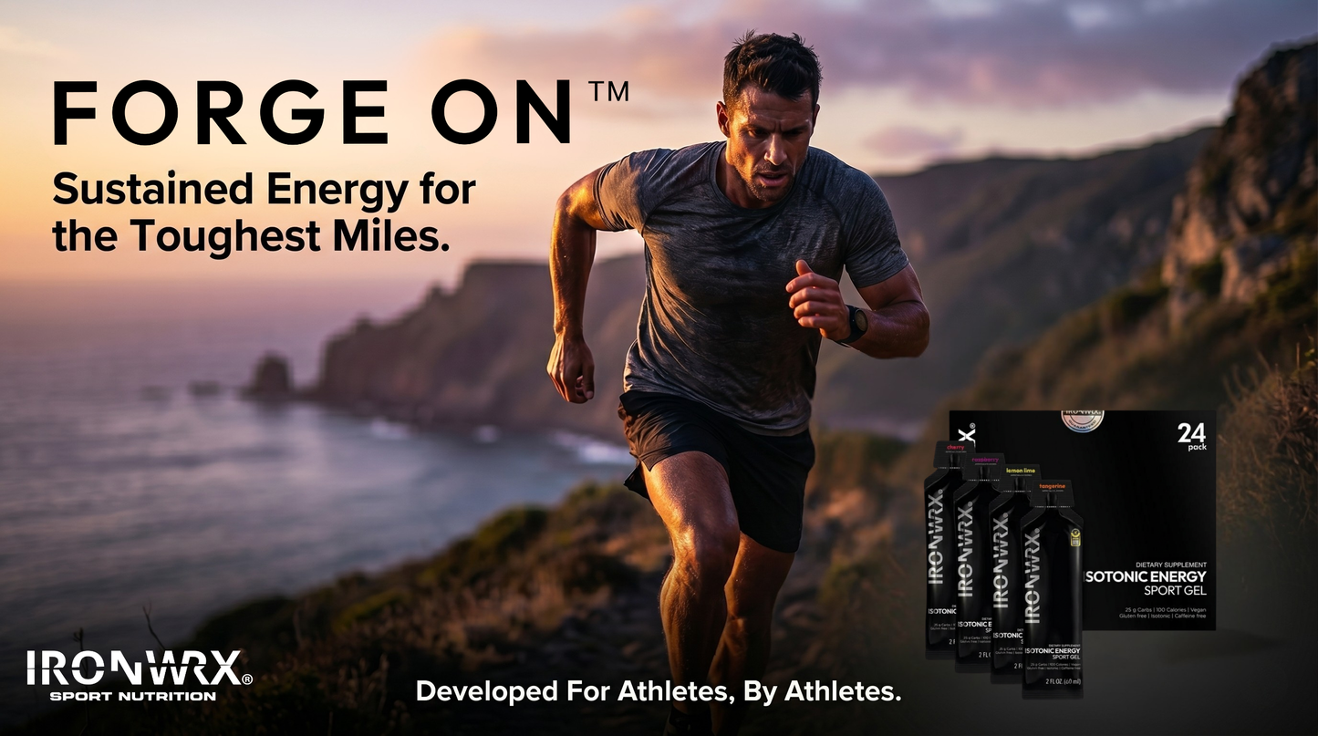 Isotonic Energy Gels, Single-Serve – Fast Fuel for Endurance & Race Performance with Electrolytes, Carbs, Vitamin C | IRONWRX