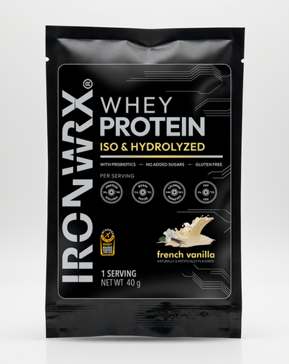 100% Hydrolyzed Whey Protein Isolate – 30g Protein, 7.4g BCAAs, Easy Digestion | IRONWRX