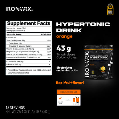 IRONWRX Hypertonic Performance Drink Mix
