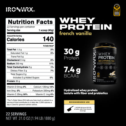 IRONWRX Whey Protein Iso and Hydrolyzed